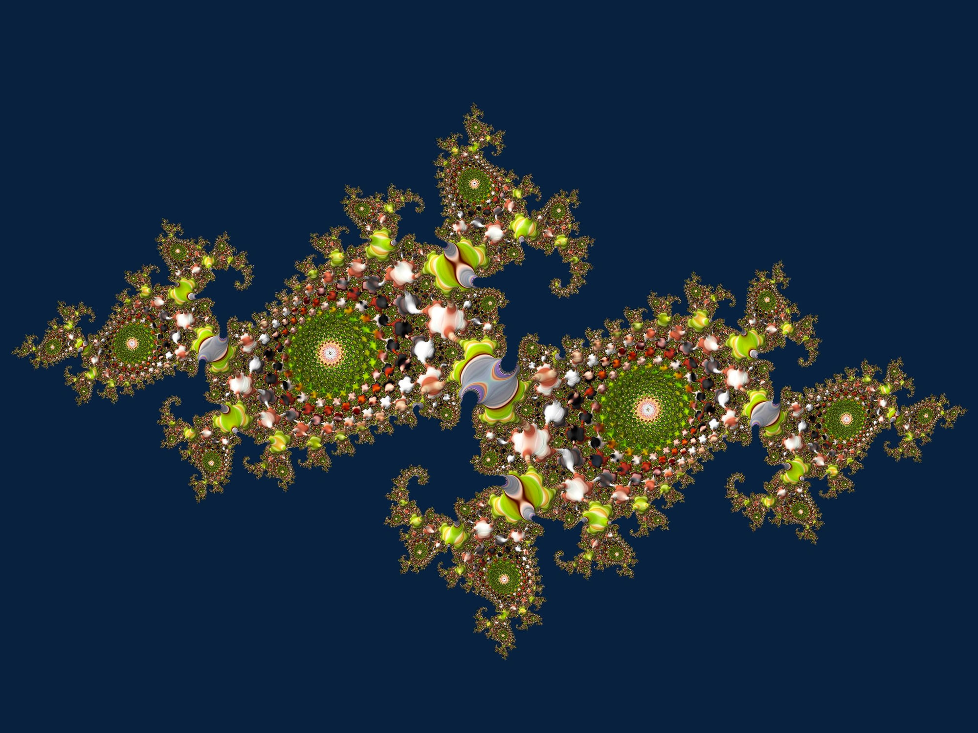 Fractal artwork accompanying Mandelbrot Metal 2.0: Tap Into Julia Sets