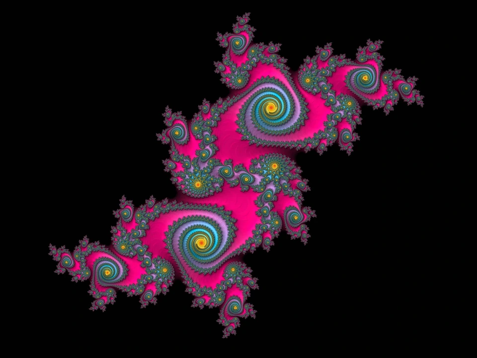 Julia 3D Laser Lines fractal artwork