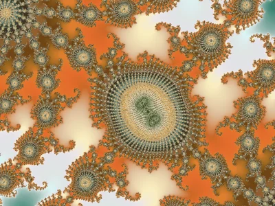 Teal & Orange Deep Zoom fractal preview