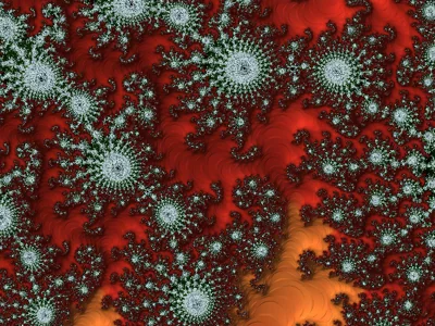 Orange With White Flowers 3D fractal preview